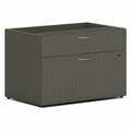 The Hon Co Credenza, Low, Personal, 2-Drawer, 30inx20inx21in, Slate Teak HONLCL3020BFLS1
